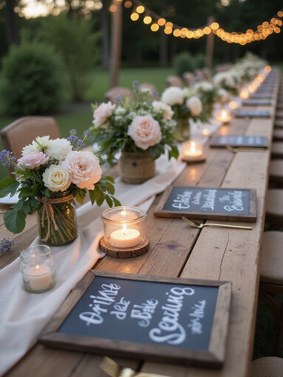 chalkboard menus and signage