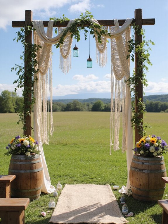 charming rustic wedding backdrop