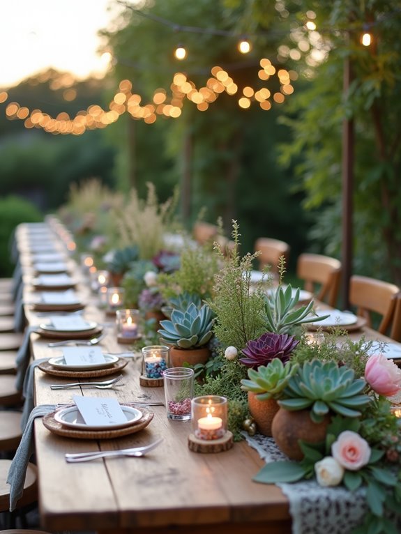 charming succulent wedding centerpieces