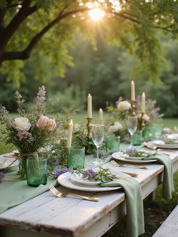 charming vintage green glassware