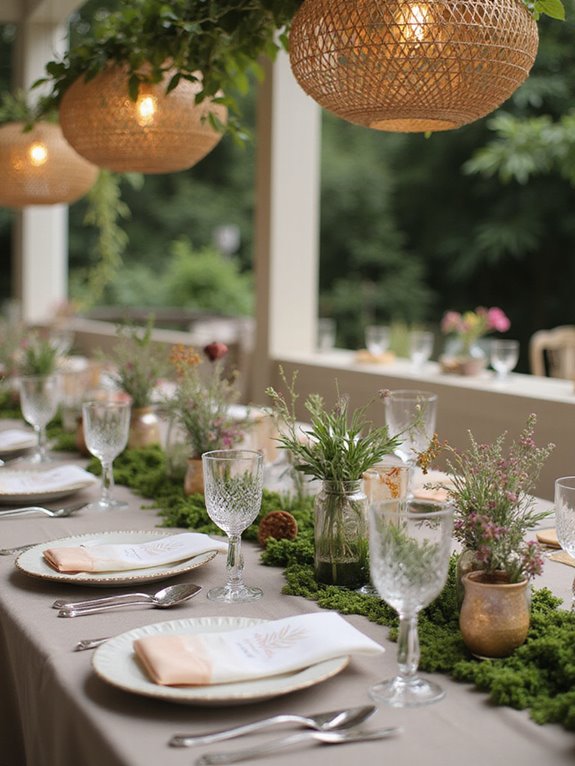 chic glassware enhances weddings