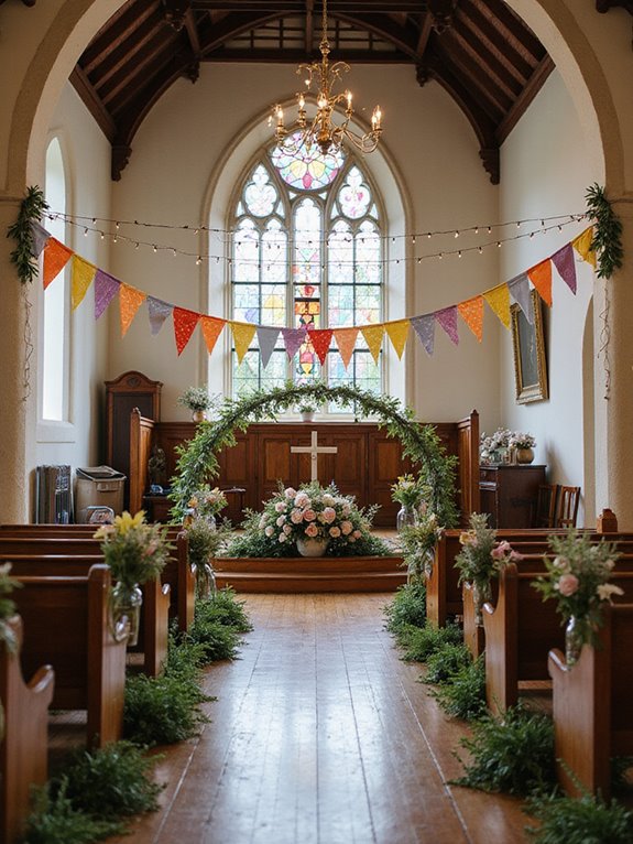 colorful diy wedding bunting
