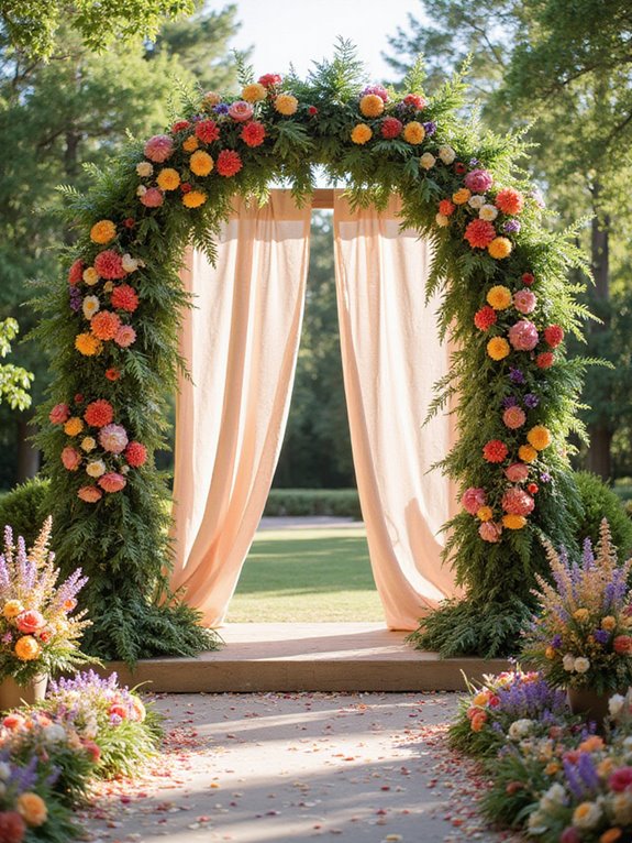 colorful wedding ceremony backdrops