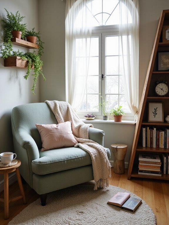 cozy reading nook creation