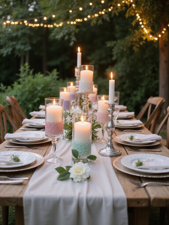 create romantic candle arrangements
