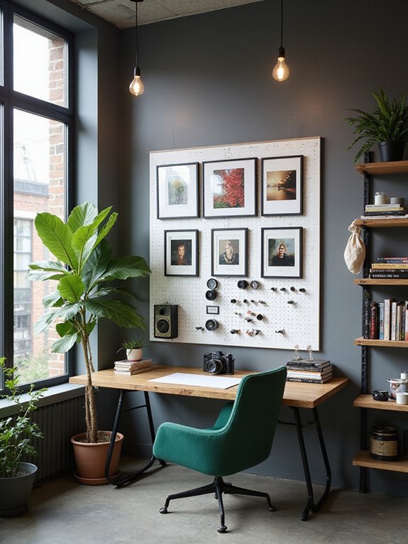 creative photography workspace setup