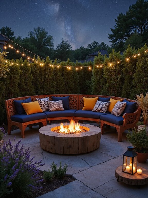 custom outdoor cushioned benches