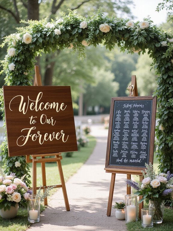 custom signage enhances wedding