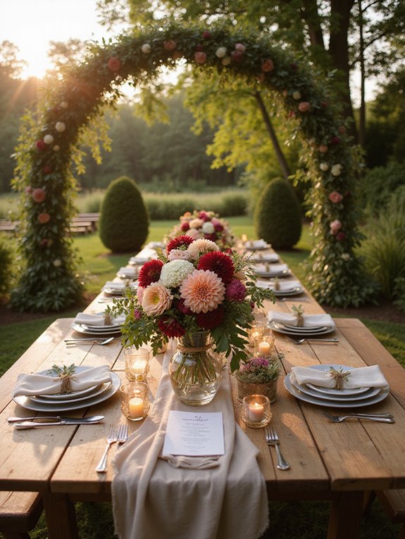 dahlia floral arrangements for weddings