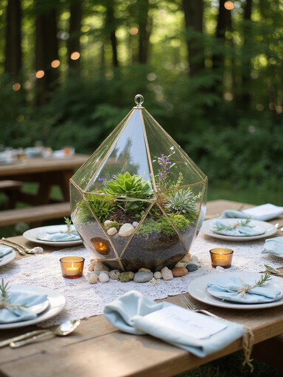 diy succulent terrarium centerpieces