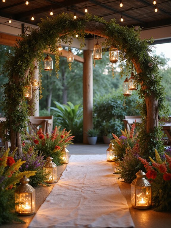 dreamy aisle wedding display