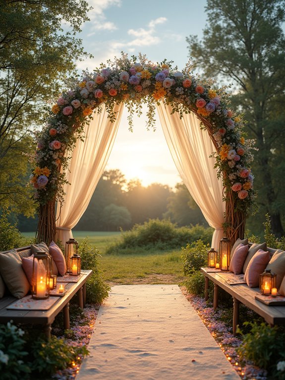 dreamy romantic wedding archways