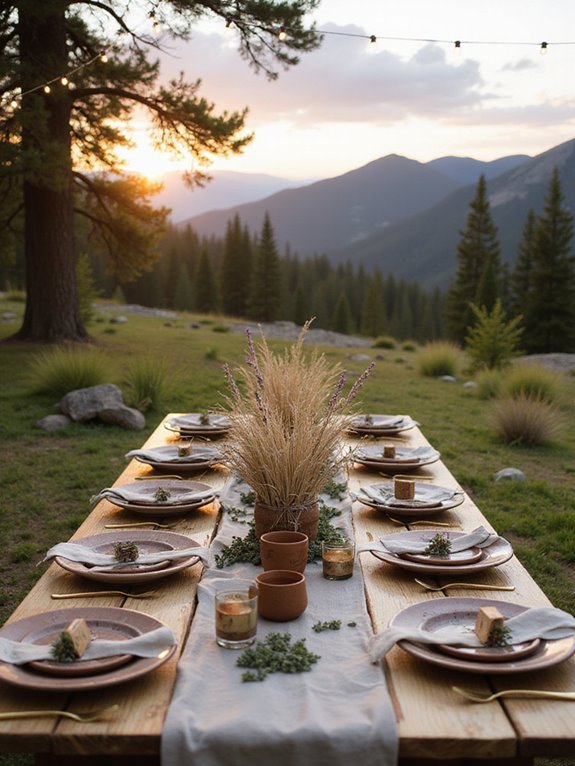 earthy tones and textures