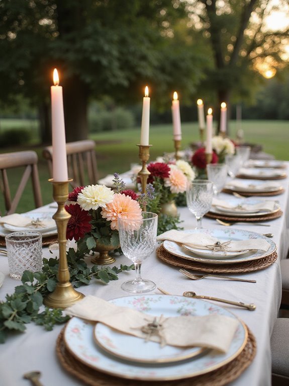 eclectic vintage tableware charm