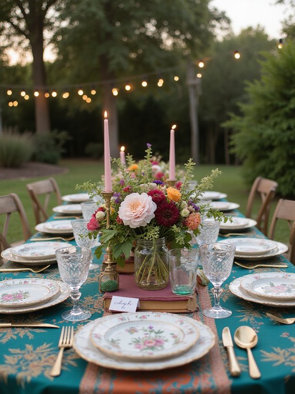 eclectic vintage wedding decor