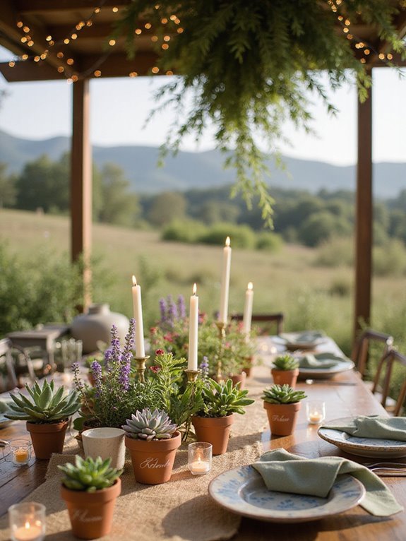 eco friendly succulent wedding favors