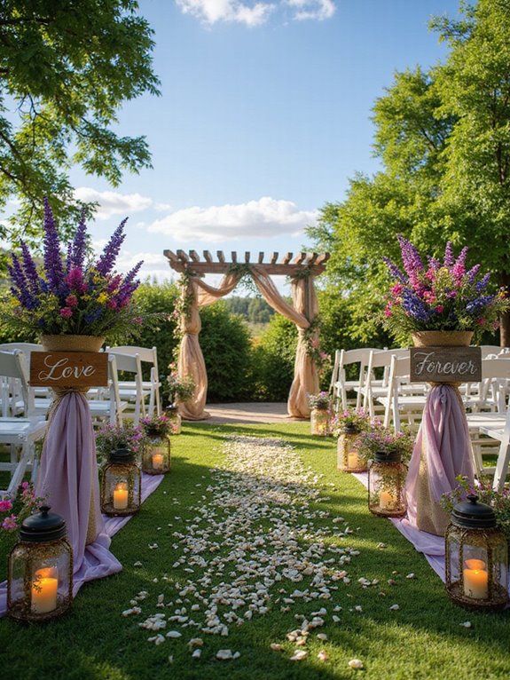 elegant aisle decorations reveal beauty