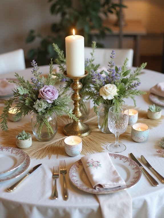 elegant candle arrangements for weddings
