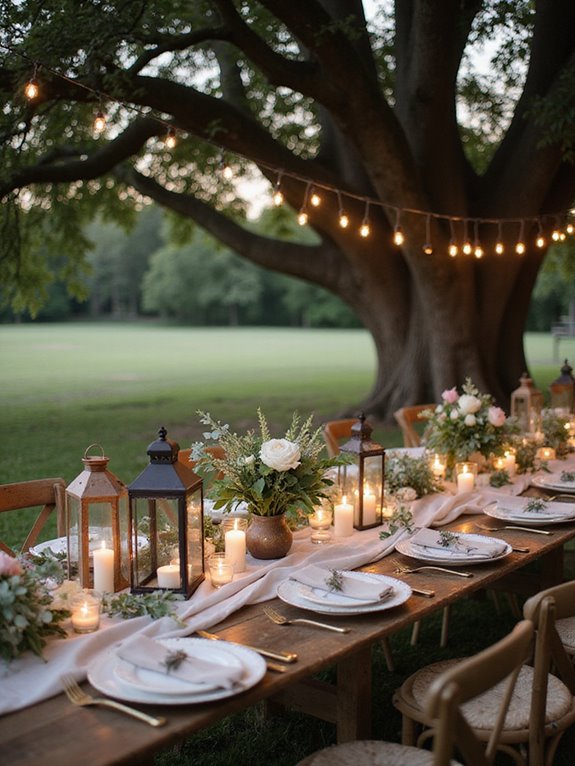 elegant candlelit wedding ambiance