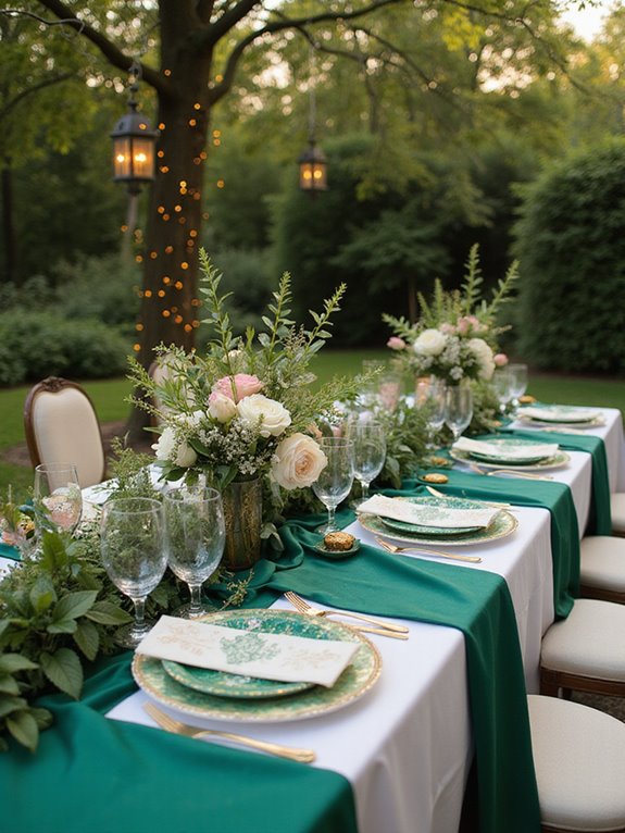 elegant emerald green invitations