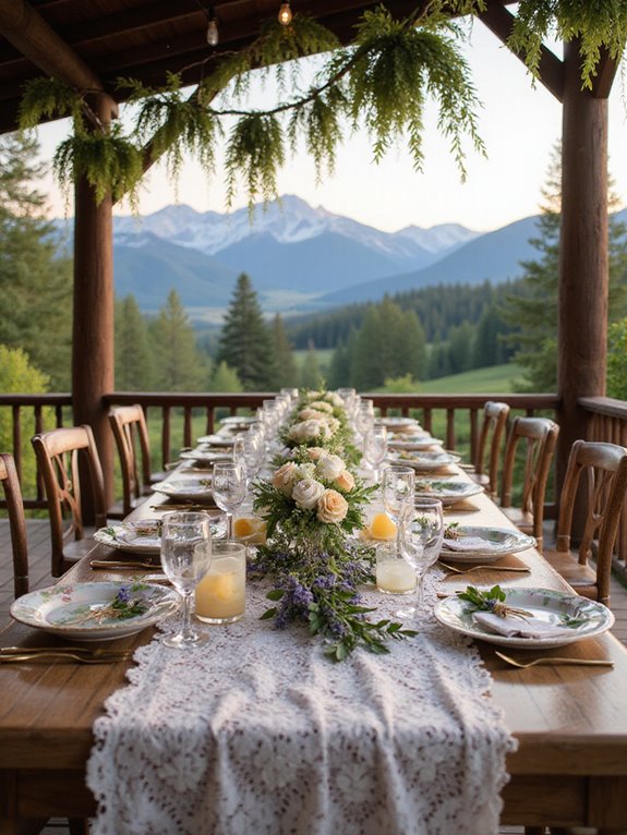 elegant lace runner decor