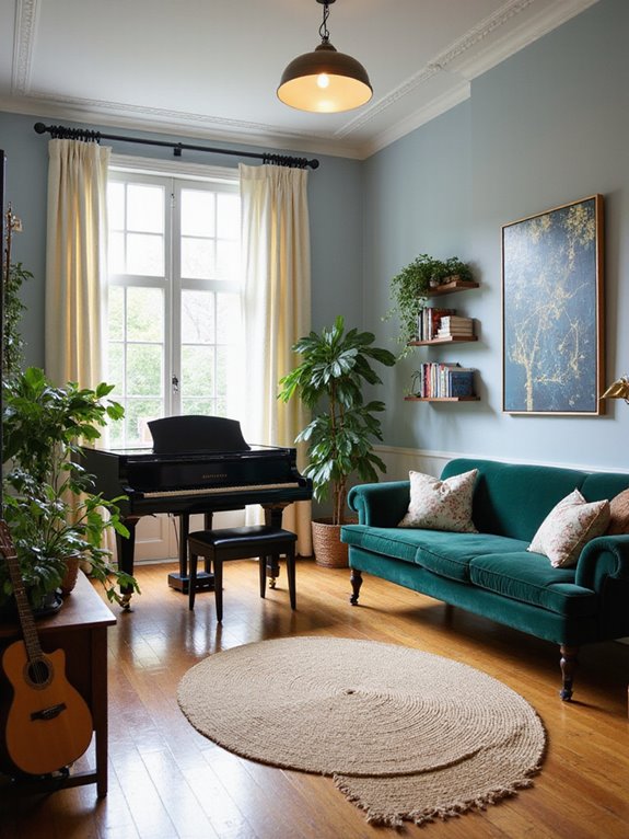 elegant musical practice space