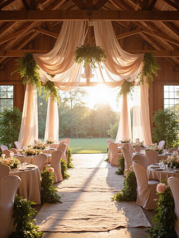 elegant soft fabric drapery