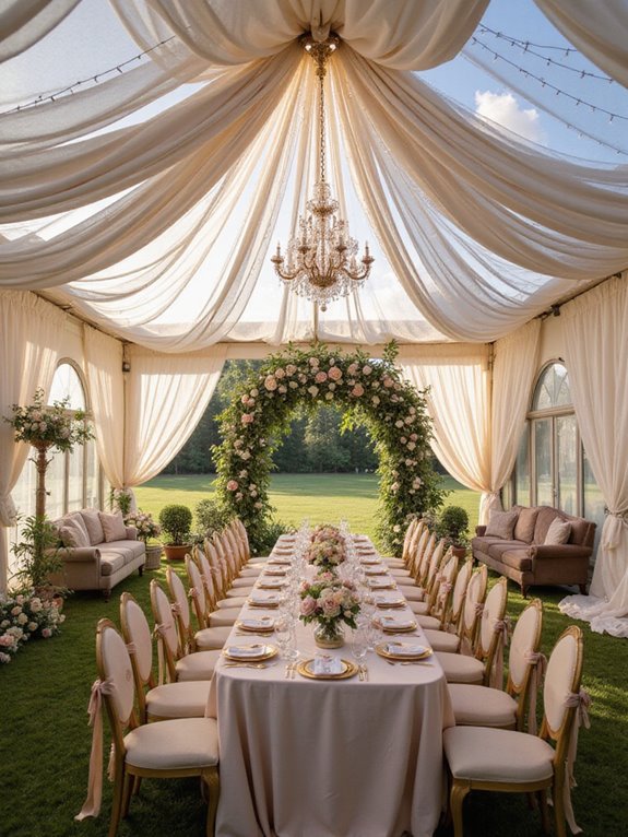elegant tent drapery transformation