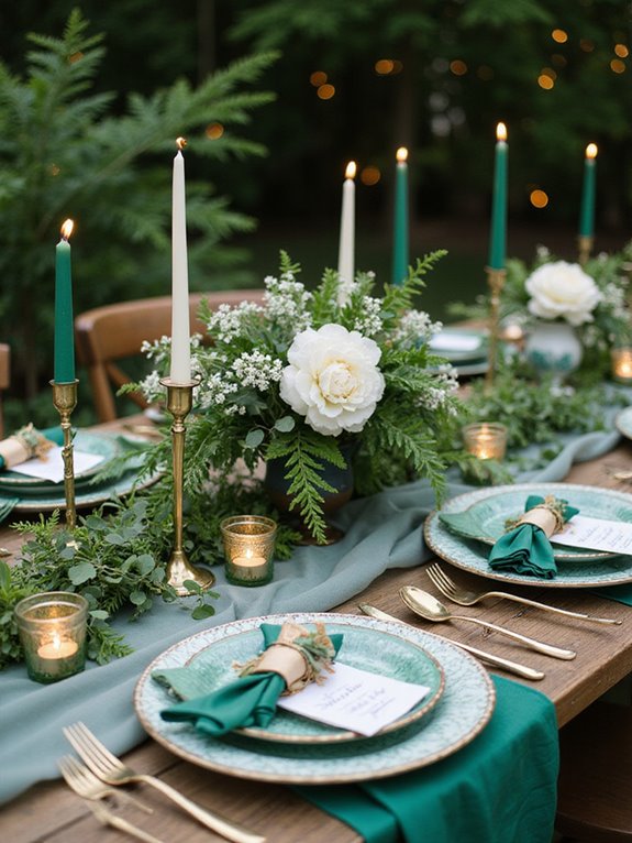 emerald green wedding favors