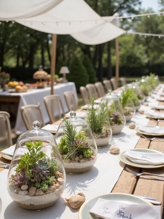 enchanted glass terrarium centerpieces
