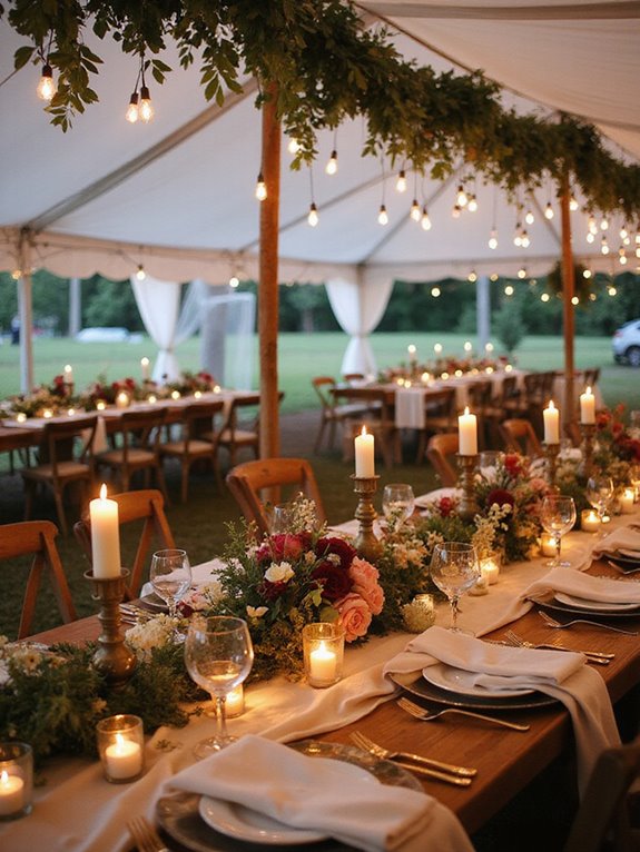 enchanting candlelit wedding ambiance