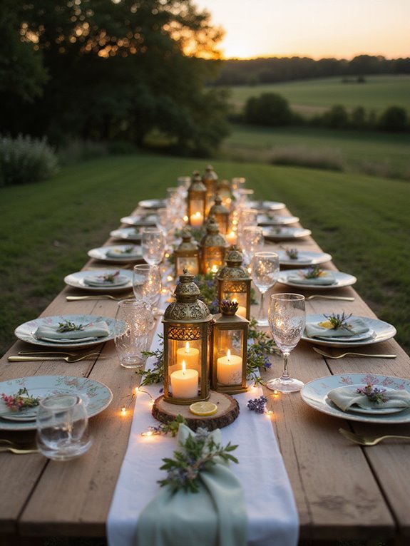 enchanting outdoor wedding lanterns