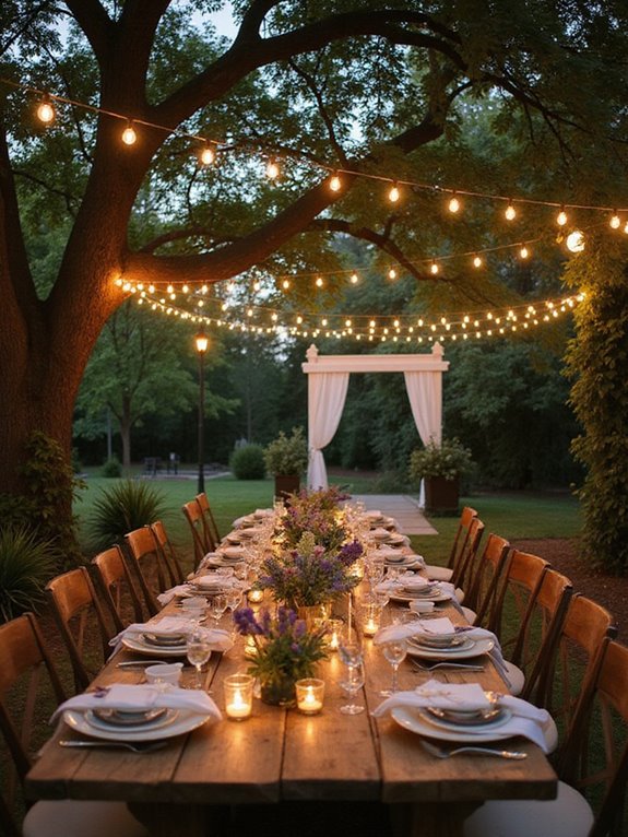 enchanting string light display