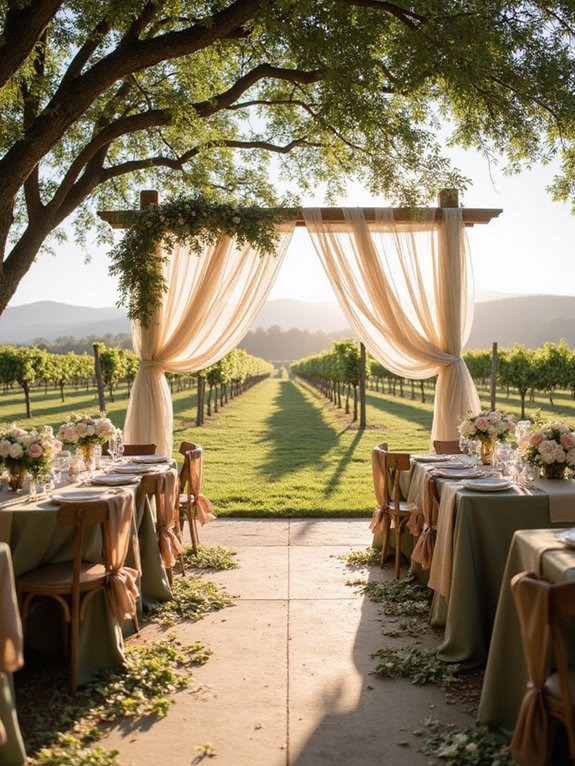 enchanting wedding fabric decor