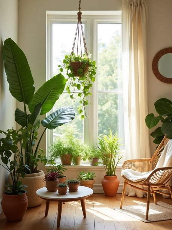 enhance decor with indoor plants