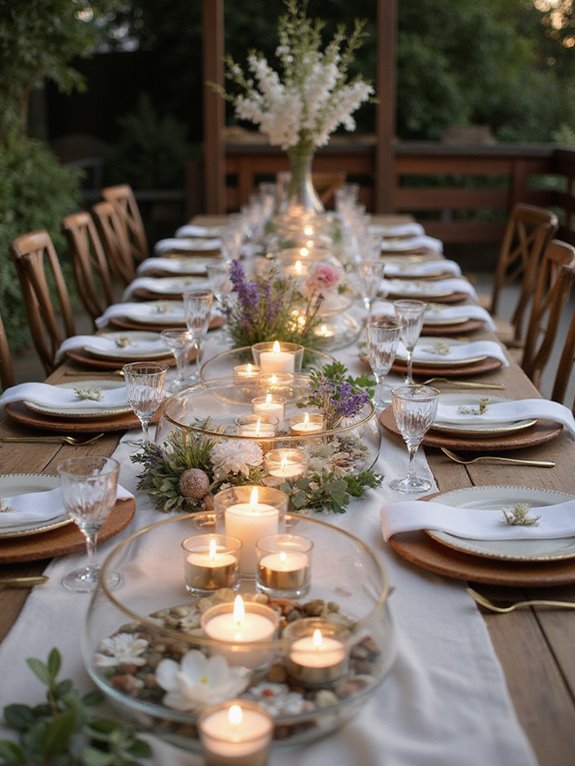 floating candle table decor