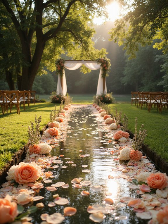 floating petals and candles