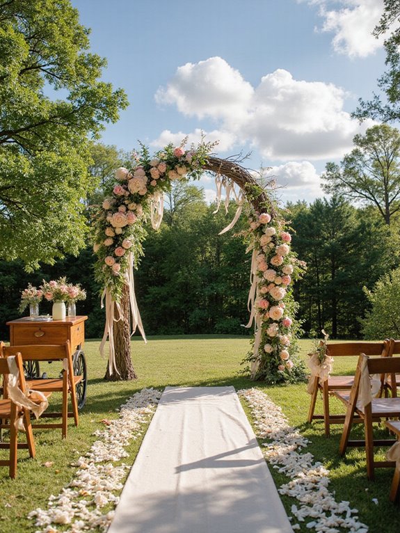 floral arches enhance weddings