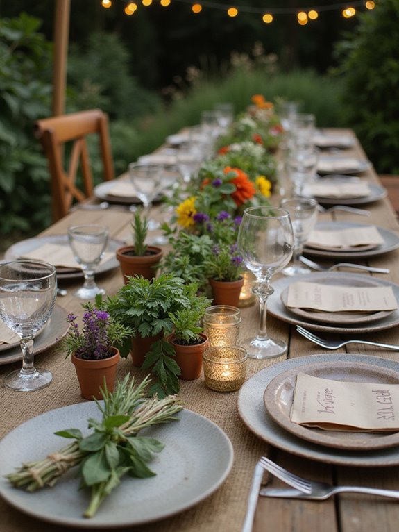 fragrant herb wedding accents