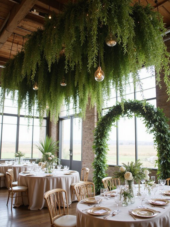 hanging greenery wedding decor