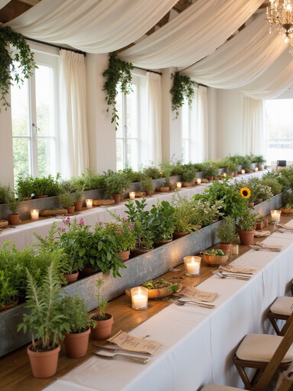 herb filled wedding decor tips