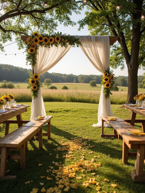 joyful summer wedding blooms