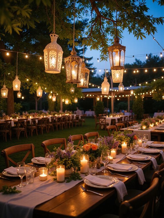 lanterns create cozy ambiance