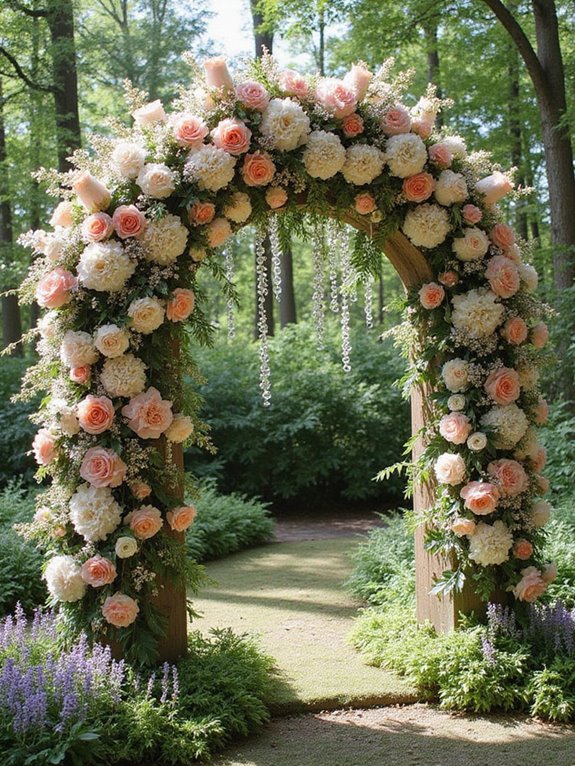 lavish floral arch installation