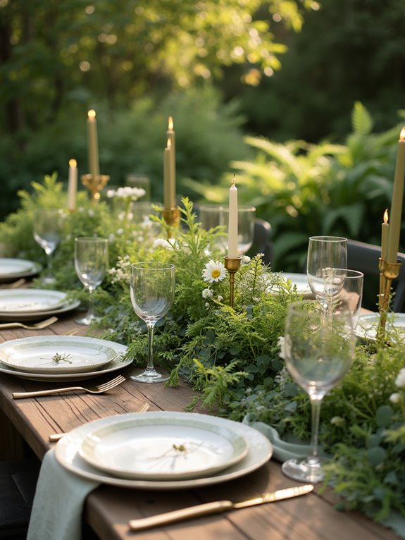 lush fern and ivy accents