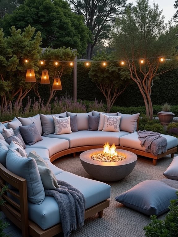 luxurious outdoor sectional seating