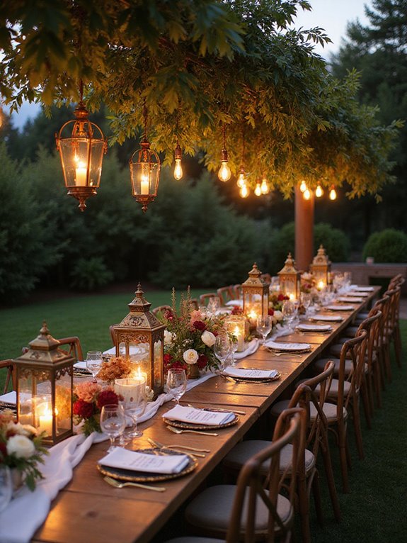 magical ambiance with lanterns