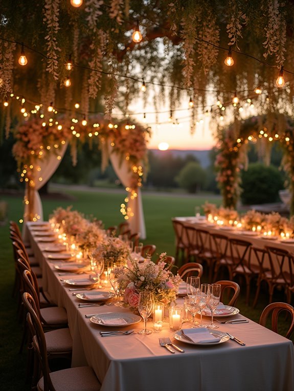 magical ambiance with string lights