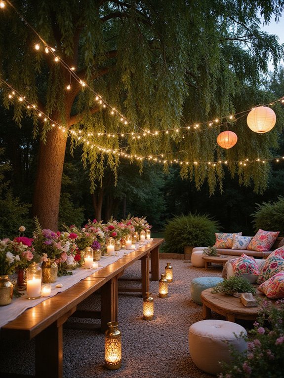 magical garden party lighting