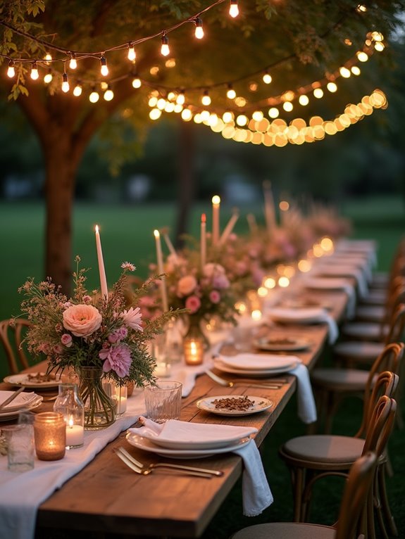 magical outdoor wedding ambiance